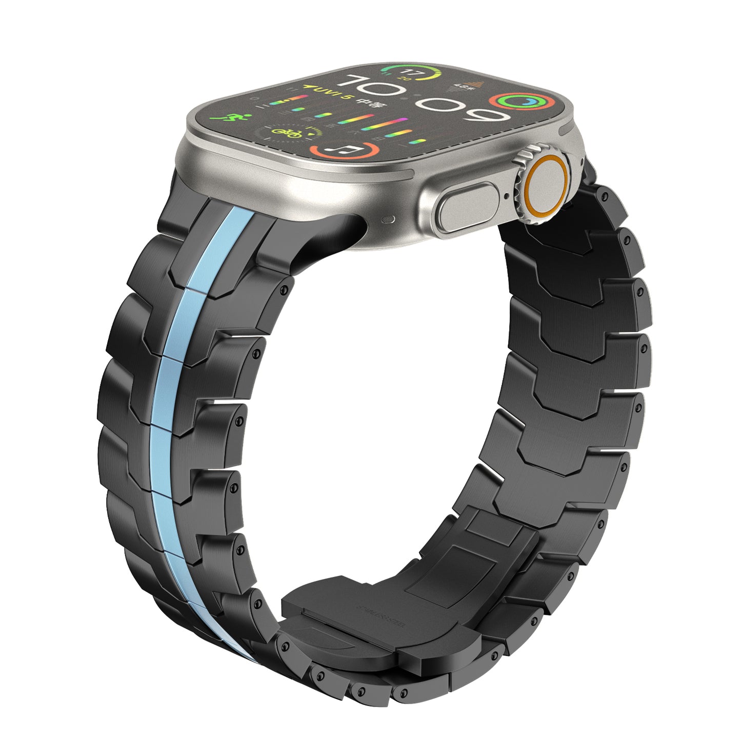 Mechanical Armour Style Stainless Steel Band for Apple Watch