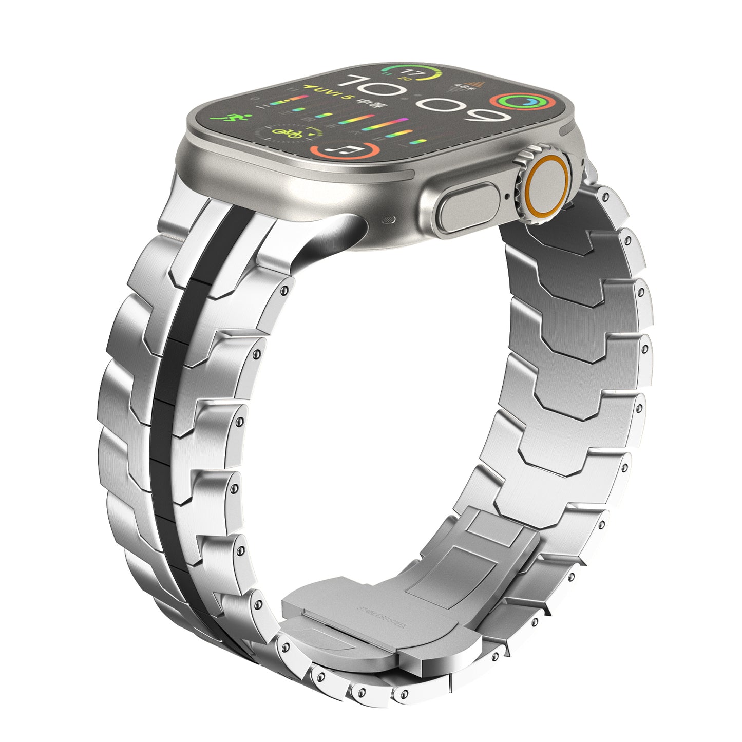 Mechanical Armour Style Stainless Steel Band for Apple Watch