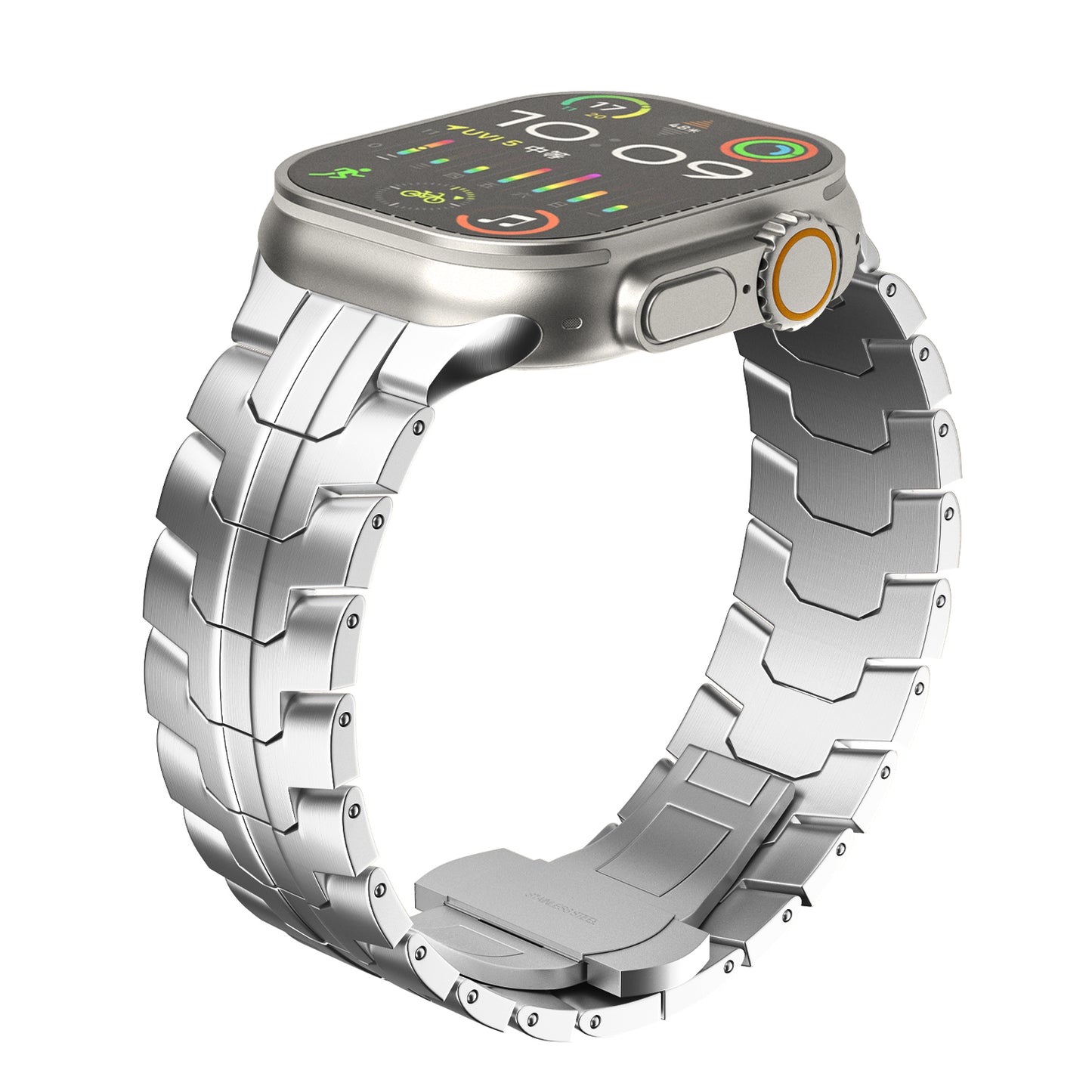 Mechanical Armour Style Stainless Steel Band for Apple Watch