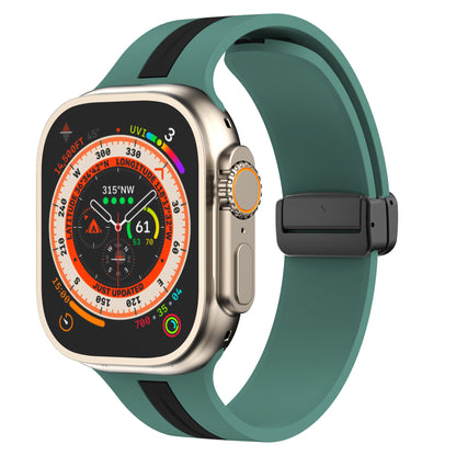 Magnetic Buckle Two-tone Striped Strap for Apple Watch