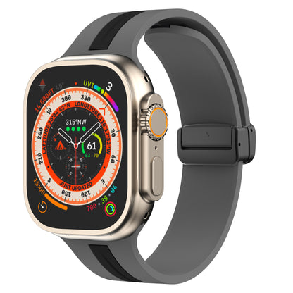 Magnetic Buckle Two-tone Striped Strap for Apple Watch