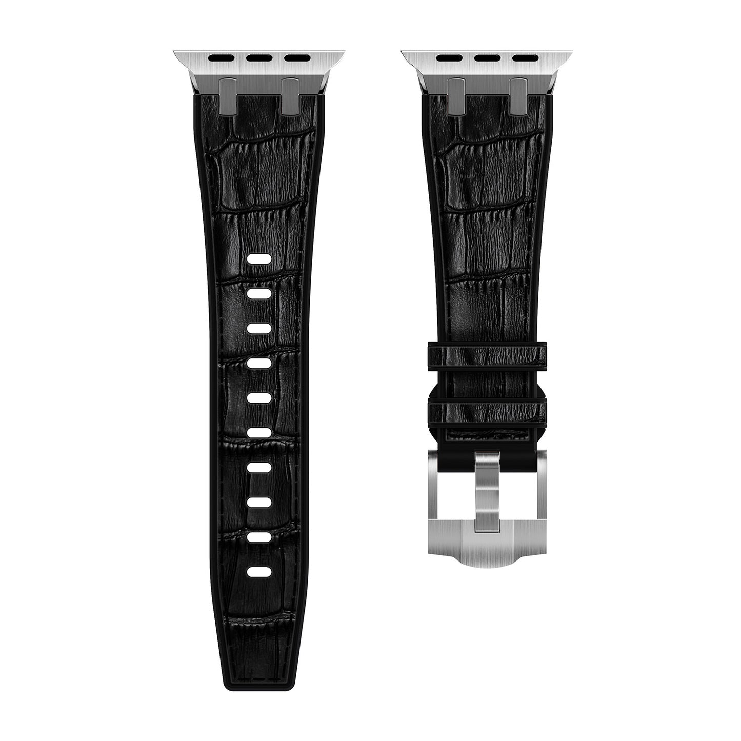 Crocodile Pattern Liquid Silicone Apple Watch Band