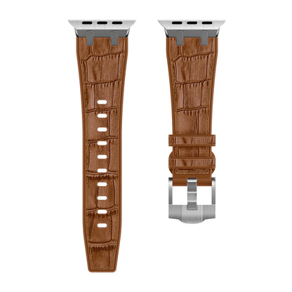 Crocodile Pattern Liquid Silicone Apple Watch Band