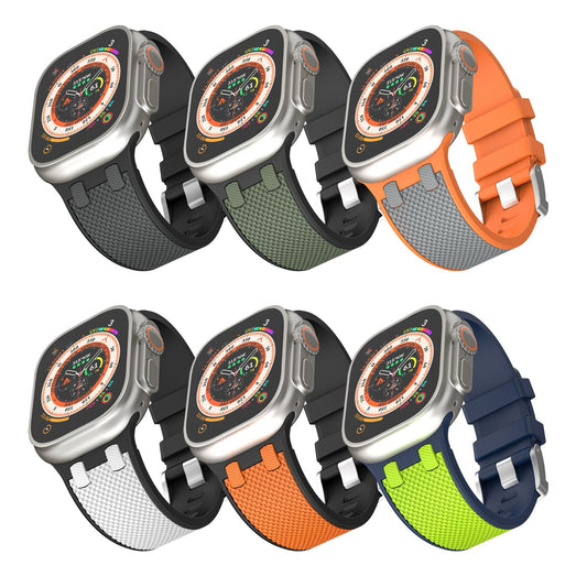 New Two-color Stitching Silicone Strap for Apple Watch