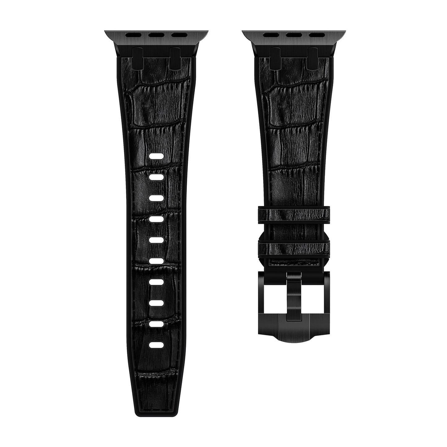 Crocodile Pattern Liquid Silicone Apple Watch Band