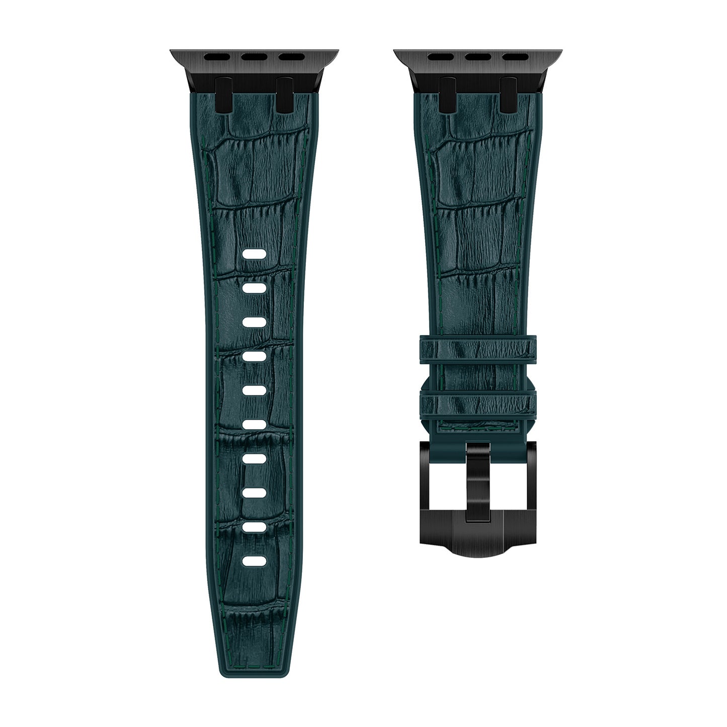 Crocodile Pattern Liquid Silicone Apple Watch Band