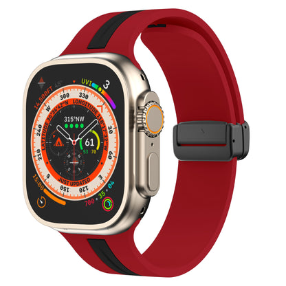 Magnetic Buckle Two-tone Striped Strap for Apple Watch