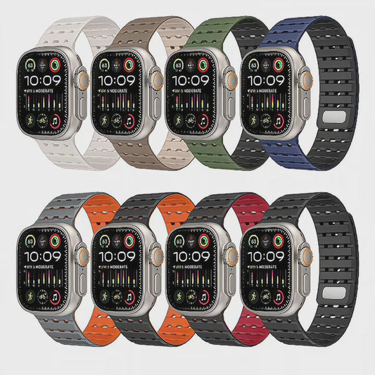 Breathable Magnetic Perforated Apple Watch Band