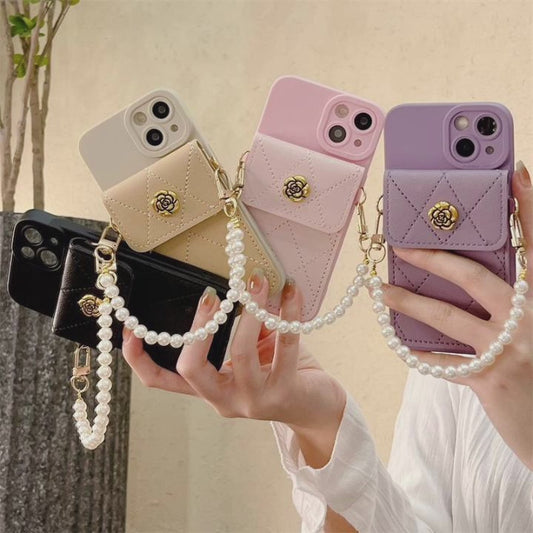 Pearl Bracelet Card Holder Apple iPhone Case